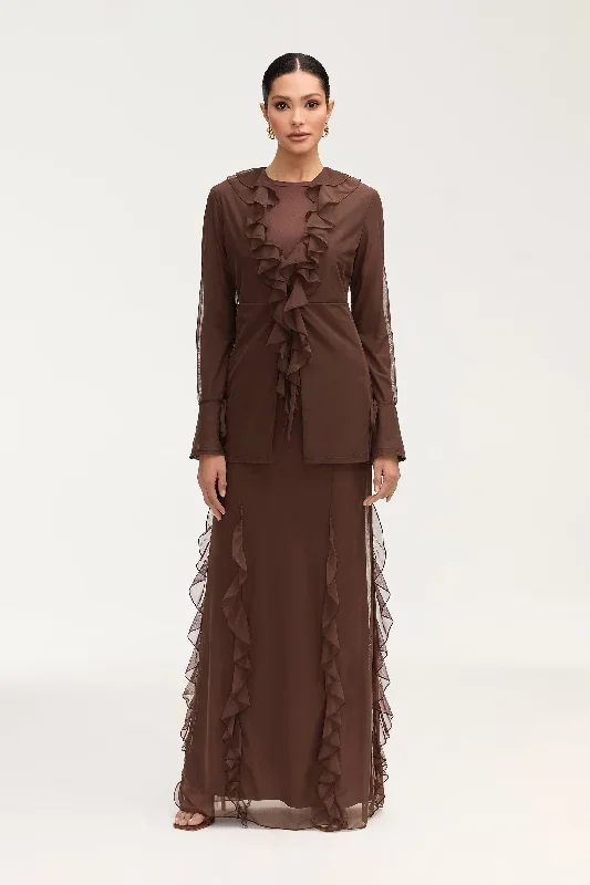 adriana-waterfall-mesh-maxi-skirt-brown