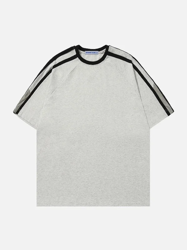 Aelfric Eden Basic Stripe Patchwork Tee