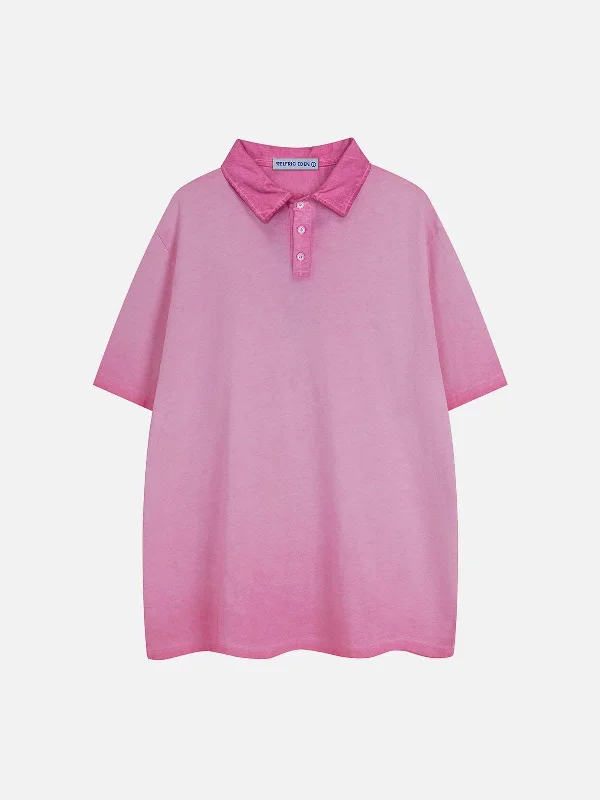 Aelfric Eden Gradient Washed Polo Tee