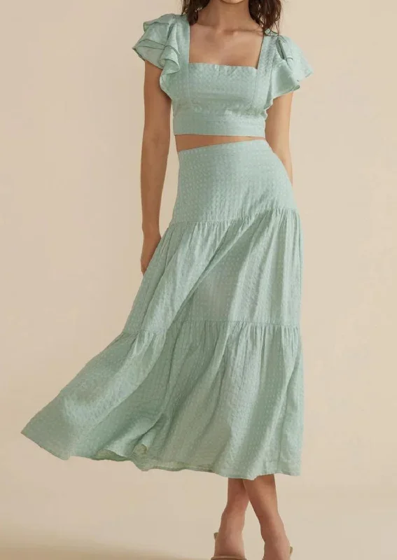 Angove Midi Skirt In Mint