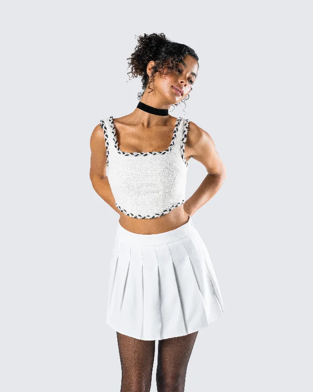 anjali-ivory-tweed-bustier-top