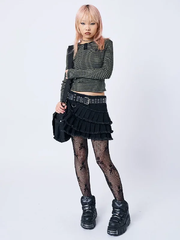 azelia-black-pleated-mini-skirt