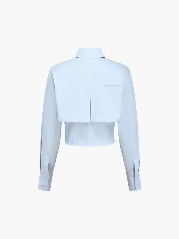 baby-blue-open-collar-double-layer-crop-shirt