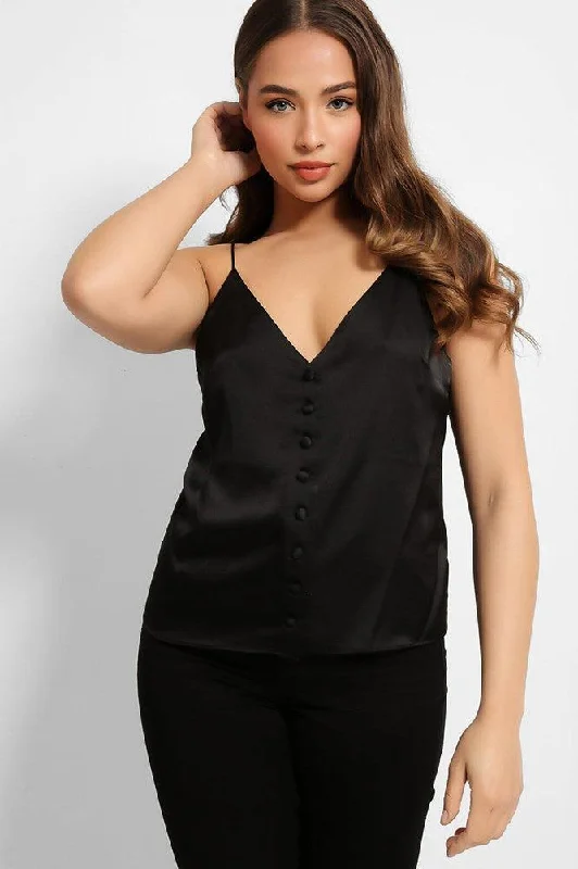 black-button-details-v-neck-satin-cami-top