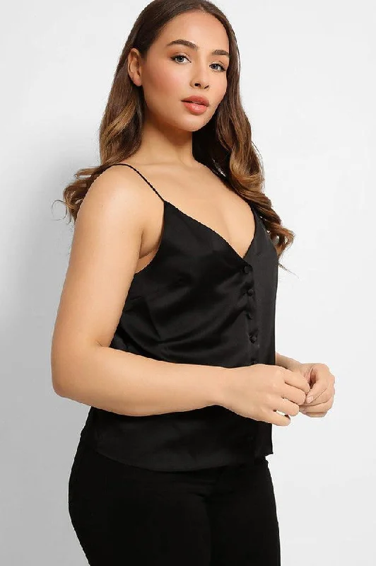 black-button-details-v-neck-satin-cami-top