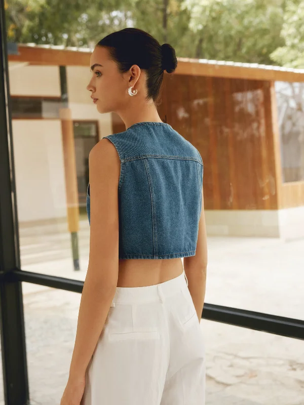 button-front-double-pockets-denim-top