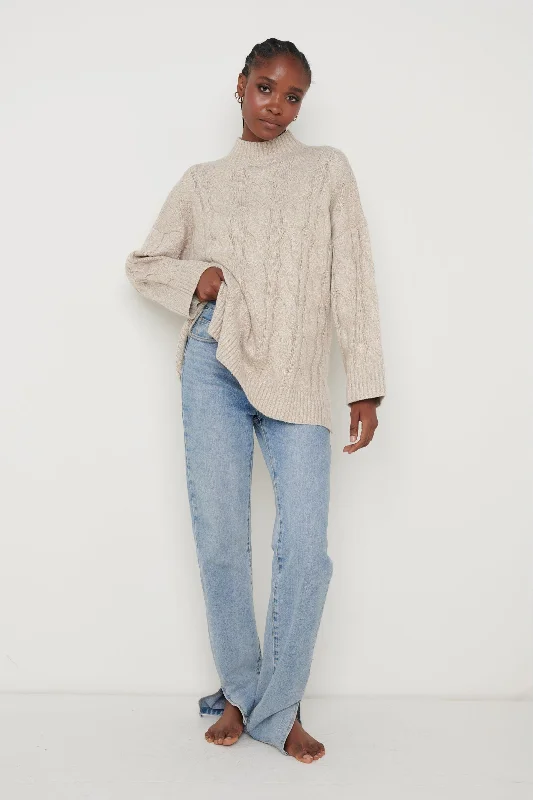 caprice-cable-knit-roll-neck-jumper-beige