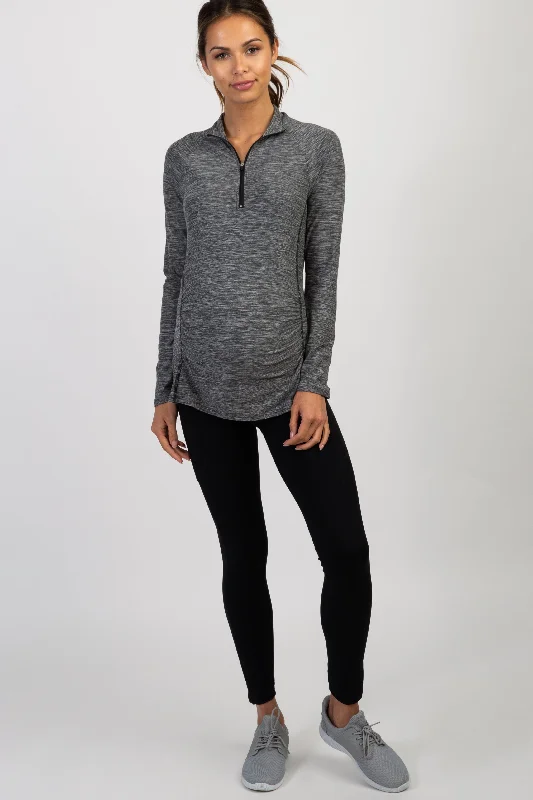 charcoal-long-sleeve-ruched-maternity-active-top