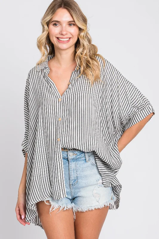 charcoal-striped-button-up-dolman-maternity-top