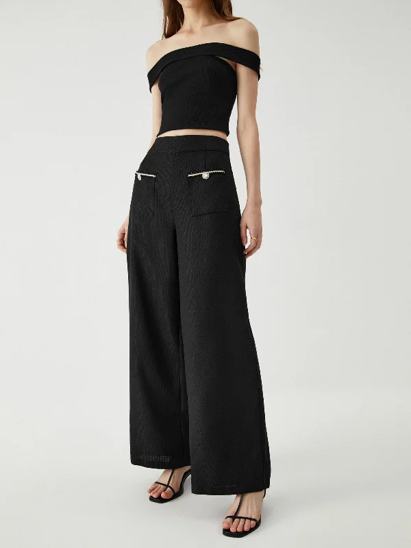 contrast-trim-pocket-wide-leg-pants