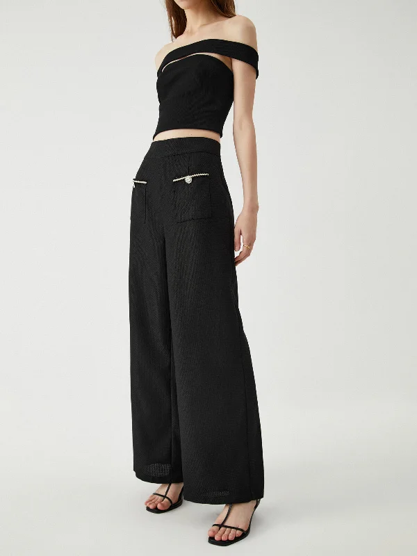 contrast-trim-pocket-wide-leg-pants