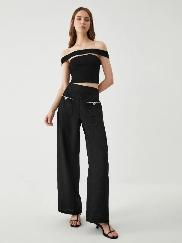 contrast-trim-pocket-wide-leg-pants