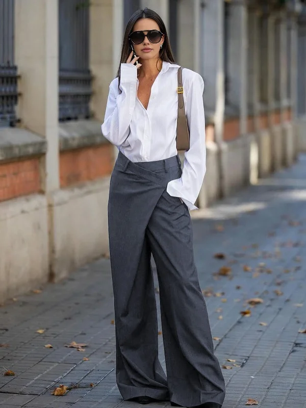 Criss Cross Wide Leg Pants