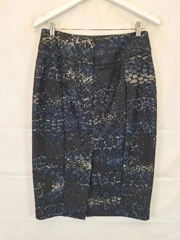 cue-snake-skin-jacquard-pencil-midi-skirt-size-12-b011-856-ba