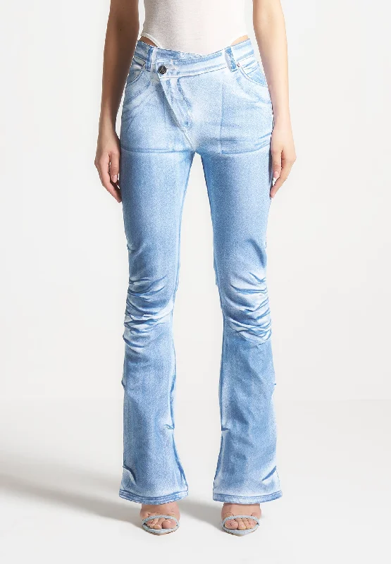 denim-effect-tacked-fit-and-flare-jeans-white-blue