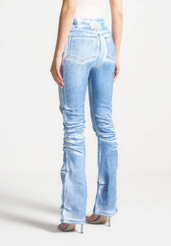 denim-effect-tacked-fit-and-flare-jeans-white-blue