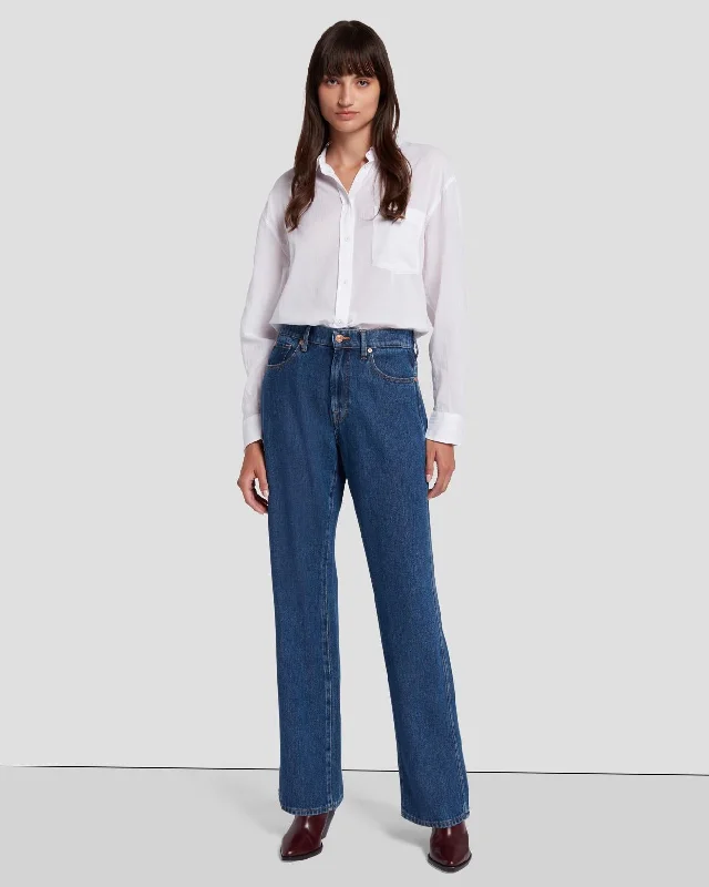 Denim Lustre Tess Trouser in Dolly