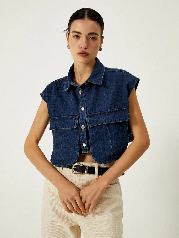 denim-pockets-turn-down-collar-vest