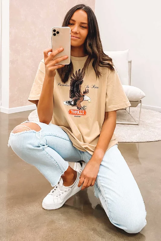 Eternal Flight Merch Fit Tee Thrift White