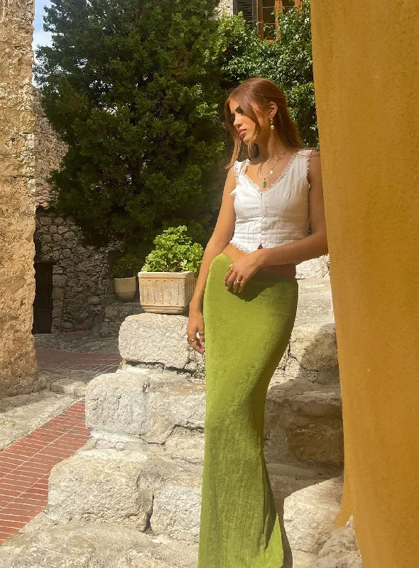 Harriette Maxi Skirt Green Lower Impact