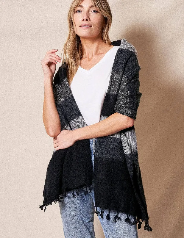 Himalayan Yak Wool Wrap - Charcoal