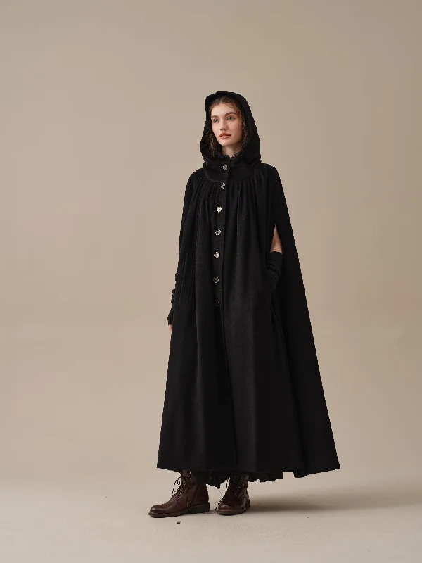 hooded-wool-cloak-coat-in-black-maxi-hooded-wool-cloak-renaissance-cloak-witch-cloak-full-circle-cape-cloak-winter-coat-linennaive