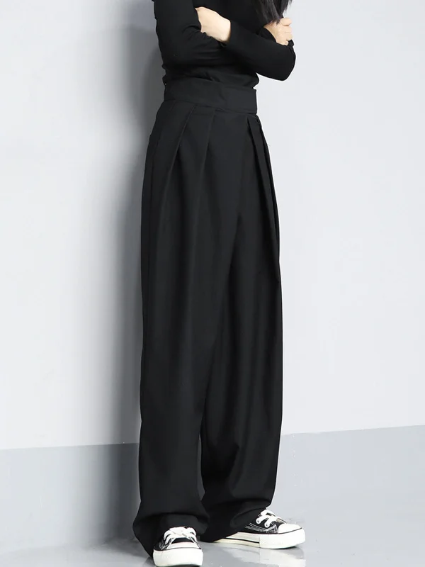 hook-and-loop-fastener-wide-leg-pants