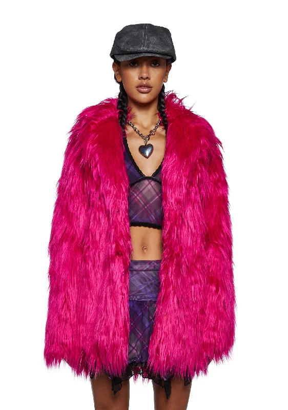 Hot Recipe For Disaster Faux Fur Coat