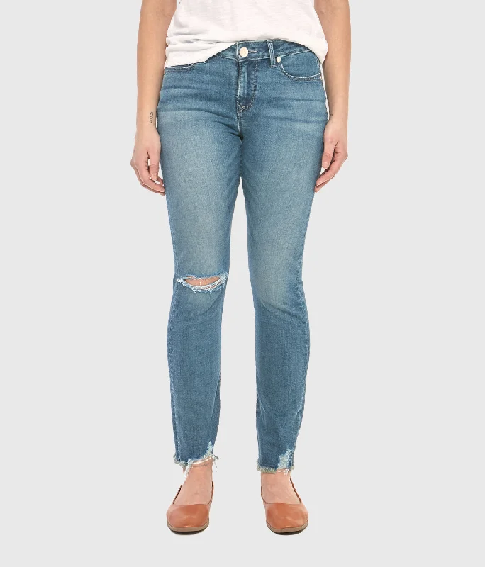 KRISTINE-RCB Mid-Rise Straight Jeans