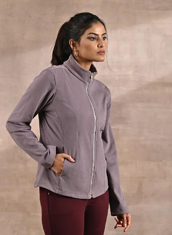 lavender-spread-neck-fleece-jacket-with-zip-closure