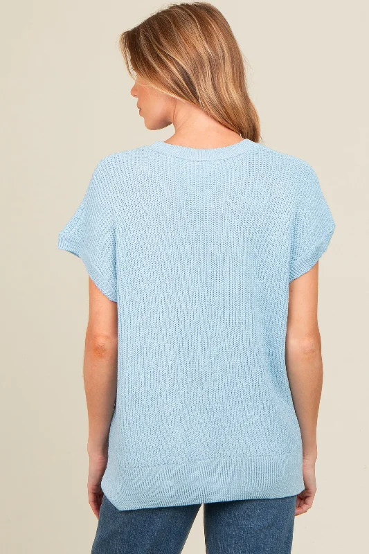 light-blue-dolman-short-sleeve-side-slit-maternity-sweater-top