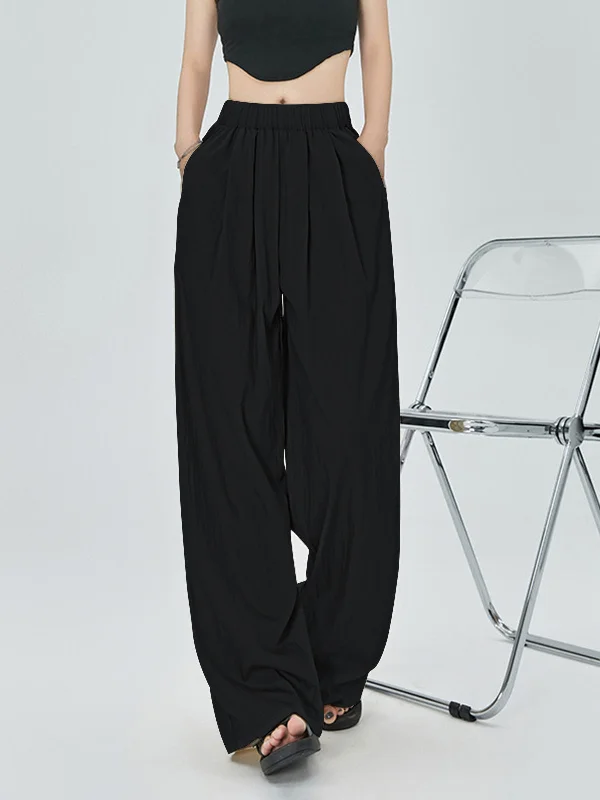 Loose Pleated Wide Leg Pants