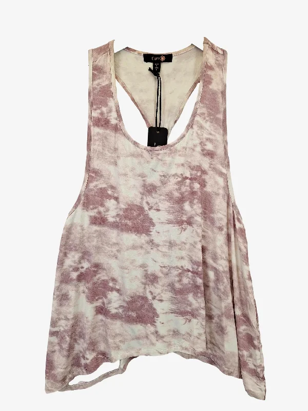 L'URV Solar Mist Mauve Twist Back Active Top Size L