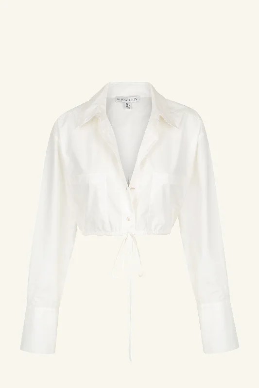 maiori-patch-pocket-drawstring-crop-shirt-ivory