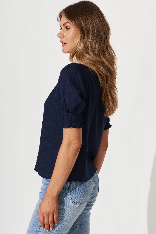 melanie-top-in-navy-cotton-linen-blend