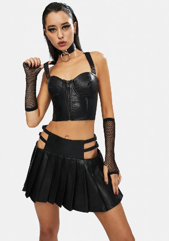 Night Craze Vegan Leather Bustier