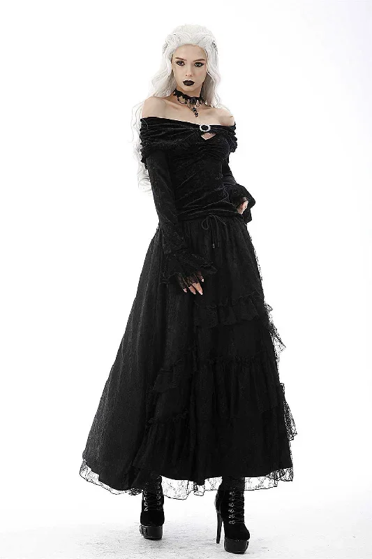 Night Witch Gothic Maxi Skirt