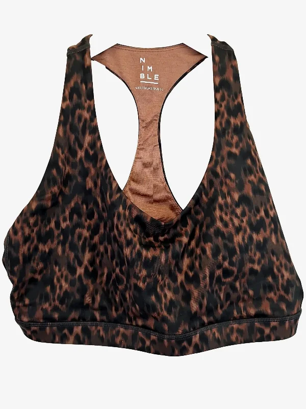 Nimble Racer Back Tortoiseshell Active Top Size 14