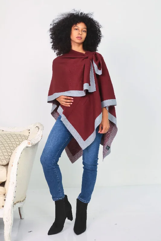 petite-shoulder-strap-bordered-poncho-burgundy