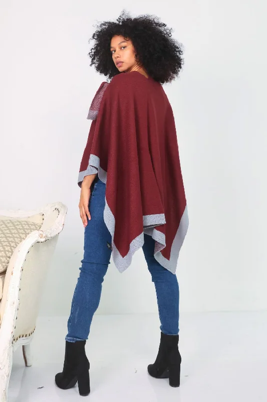 petite-shoulder-strap-bordered-poncho-burgundy