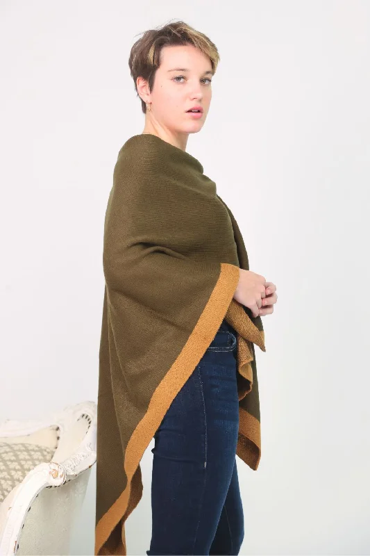 petite-shoulder-strap-bordered-poncho-olive