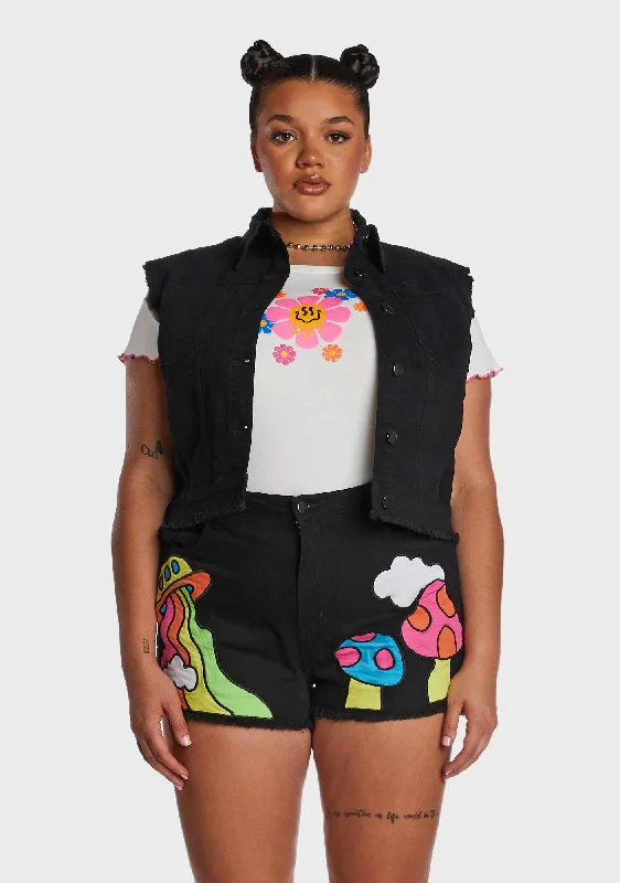 Plus Cosmic Scene Applique Vest