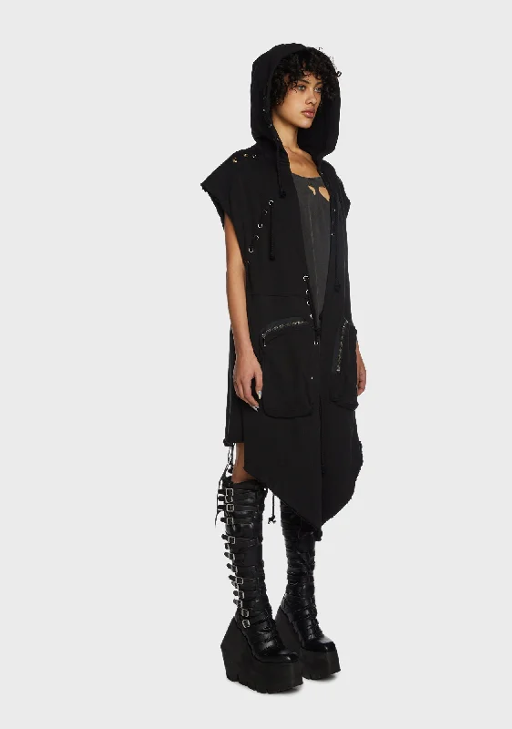 replay-unisex-hooded-cargo-vest-black