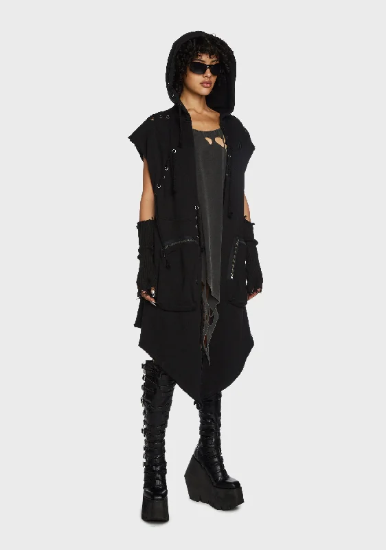 replay-unisex-hooded-cargo-vest-black