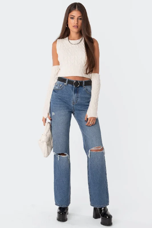 Lori High-Rise Wide Leg Jeans