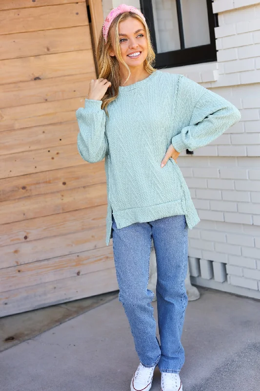 sage-jacquard-cable-knit-pullover-top