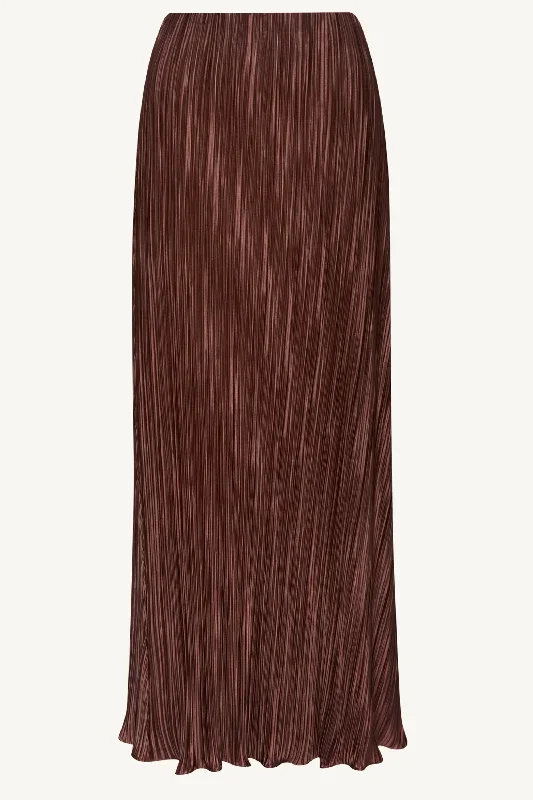 satin-plisse-side-rouched-maxi-skirt-chocolate