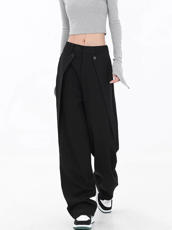 Solid Wide Leg Pants