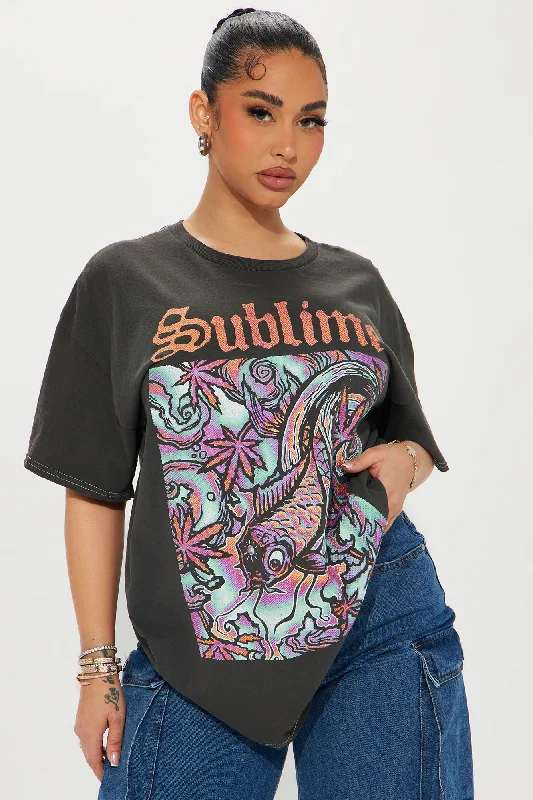 Sublime Wavy Washed Tee - Black