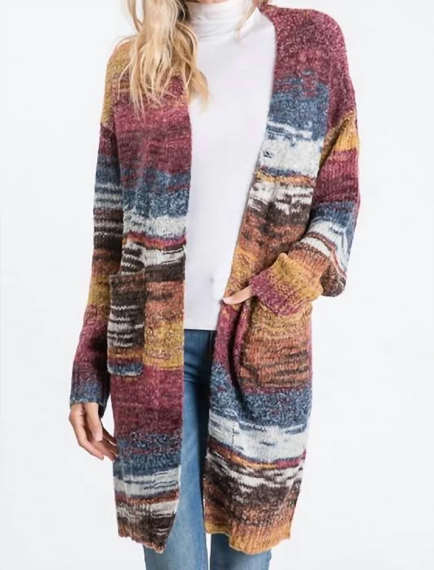 Sweet Jane Cardigan In Patterned